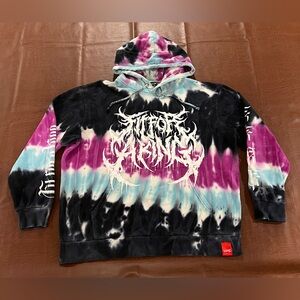 FFAK Fit For A King Band Shibori Threads Hoodie Sweatshirt - Size 2XL